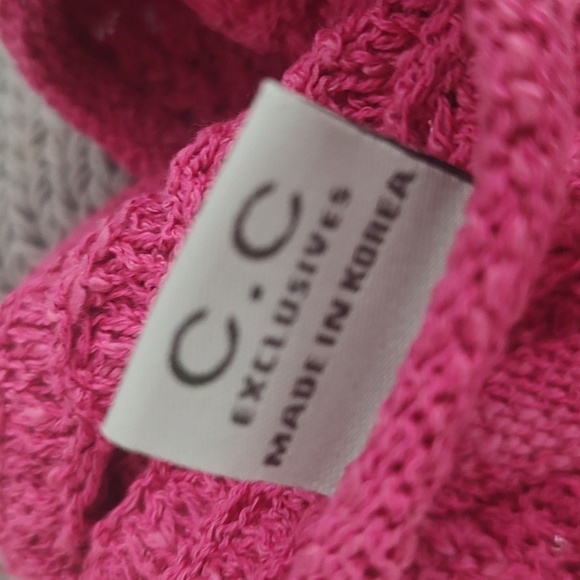 New Lot of 4 Crochet Knit Neckwarmers Headbands Grey Pink Red Turquoise Sparkle - Picture 15 of 15